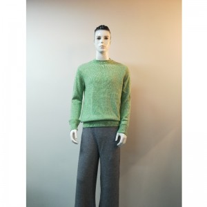 AVOCADO GREEN CREW NECK SWEATER SWMS0027F