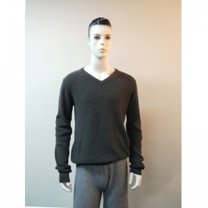 GREY V-NECK SWEATER RLMS0014F