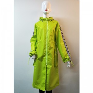 LADIES 'เสื้อแจ็กเก็ตเรืองแสงยาวสีเขียวสำหรับสตรี RLWJ0009